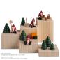 Preview: Miniaturset 3 | Weihnachtsmann mit Schubkarre und Sack