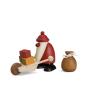 Preview: Miniaturset 3 | Weihnachtsmann mit Schubkarre und Sack