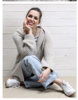 Preview: Long Cardigan mit Kapuze