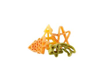 Frischei-Weihnachtsnudeln, bunt