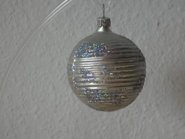 Rillenkugel, silber