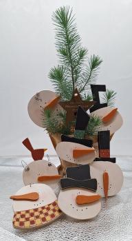 Christbaumanhänger, verschiedene Schneemänner