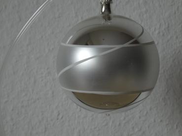 Christbaumkugel 8 cm silber