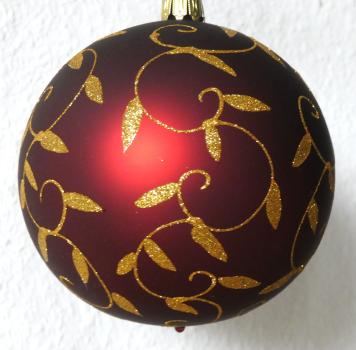 Christbaumkugel Barock/rot