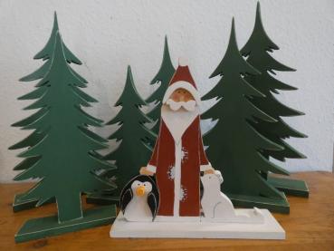 Weihnachtsmann mit Tieren