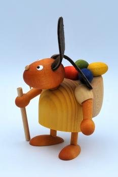 Hase mit Eierkiepe, gelb