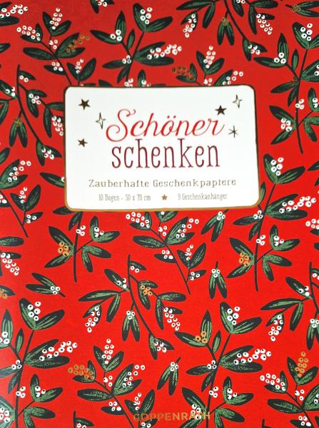 Geschenkpapier-Buch - Schöner schenken "Mistelzweig"