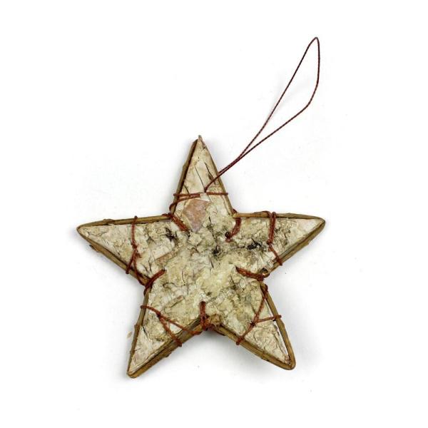 Birkenstern zum Hängen, 15 cm