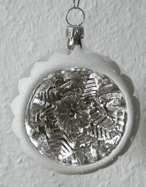 Christbaumkugel Reflex silber "Winter"