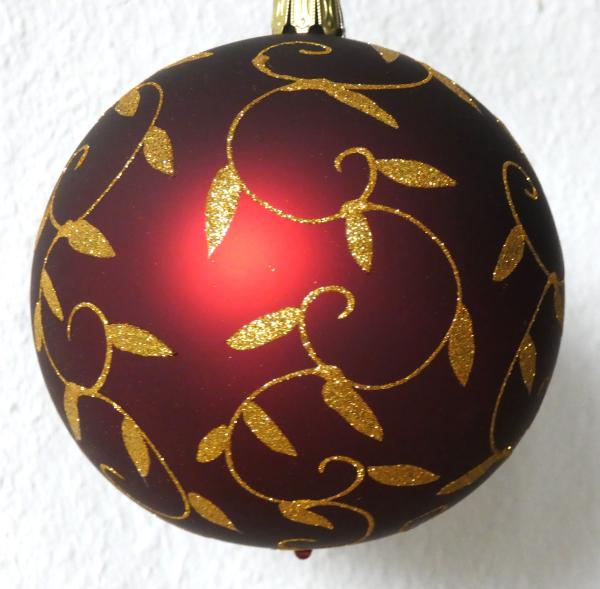 Christbaumkugel Barock/rot
