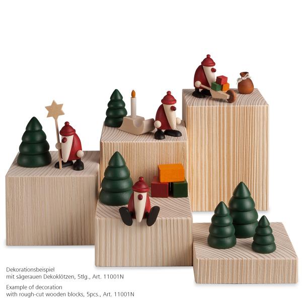 Miniaturset 3 | Weihnachtsmann mit Schubkarre und Sack