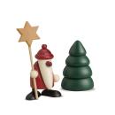 Miniaturset 5 | Weihnachtsmann mit Stern und Baum